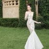 dam-cup-dai-chiffon-nhun-1 Đầm cúp dài Chiffon nhún