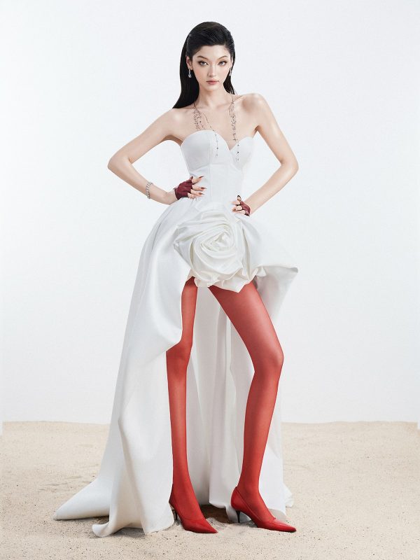 Đầm Cuộn Hoa Tùng Dài - Hình ảnh 4