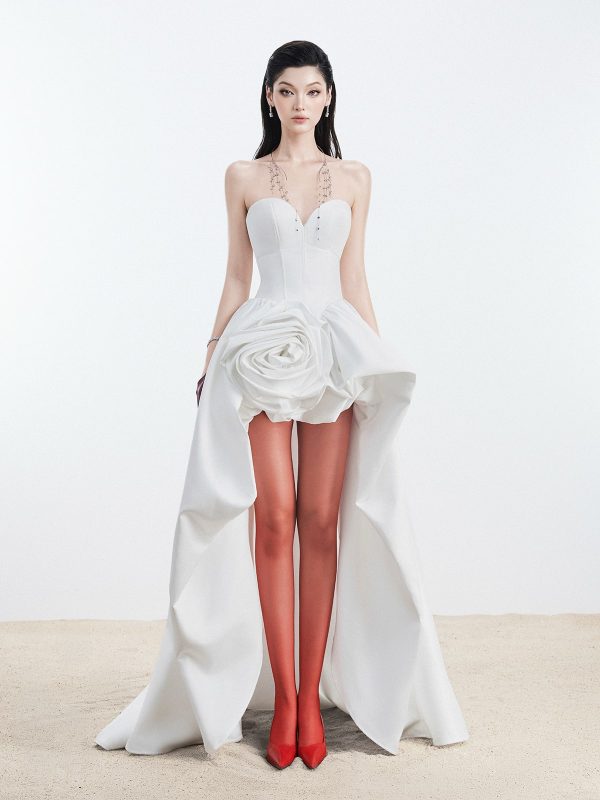 Đầm Cuộn Hoa Tùng Dài - Hình ảnh 3