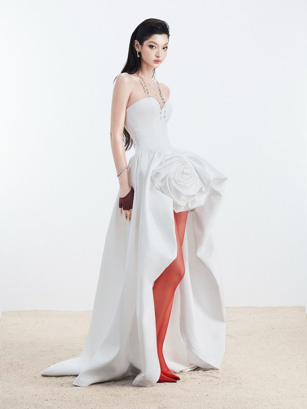 Đầm Cuộn Hoa Tùng Dài