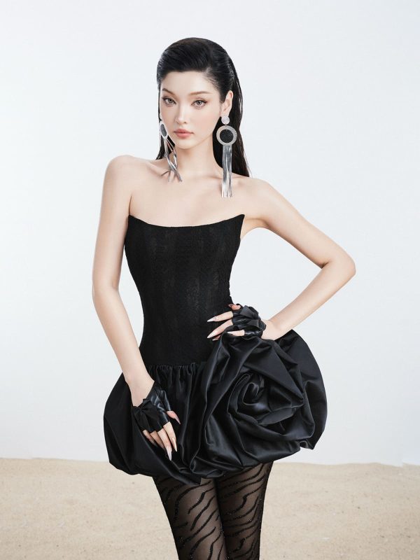 Đầm Cúp Tùng Xoắn Hoa - Hình ảnh 6
