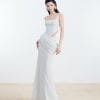 Đầm Khoét Eo Đắp Tà Dài