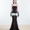 Đầm Sequin Lưới Đính Hoa Dài