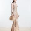 Đầm Sequin Tùng Lông Xoè