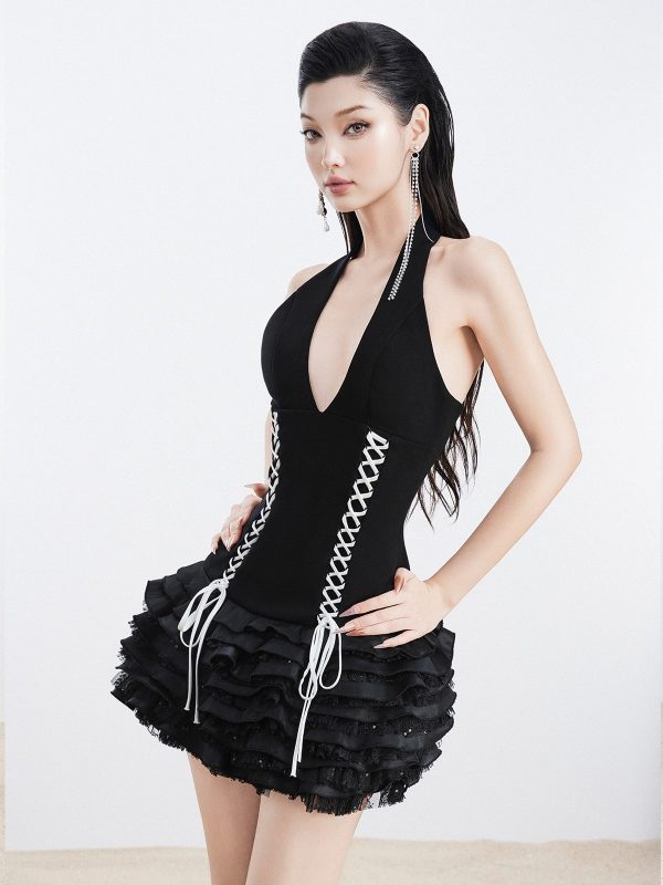 Đầm Thắt Dây Tùng Bèo Ren - Hình ảnh 4