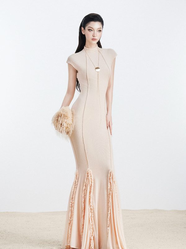 Đầm Thun Lưới Chân Nhún Bèo - Hình ảnh 4