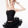 Yara Top Black - White